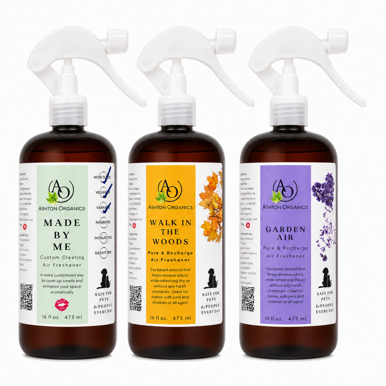 16 oz Ashton Organics Air Freshener 3-Pack