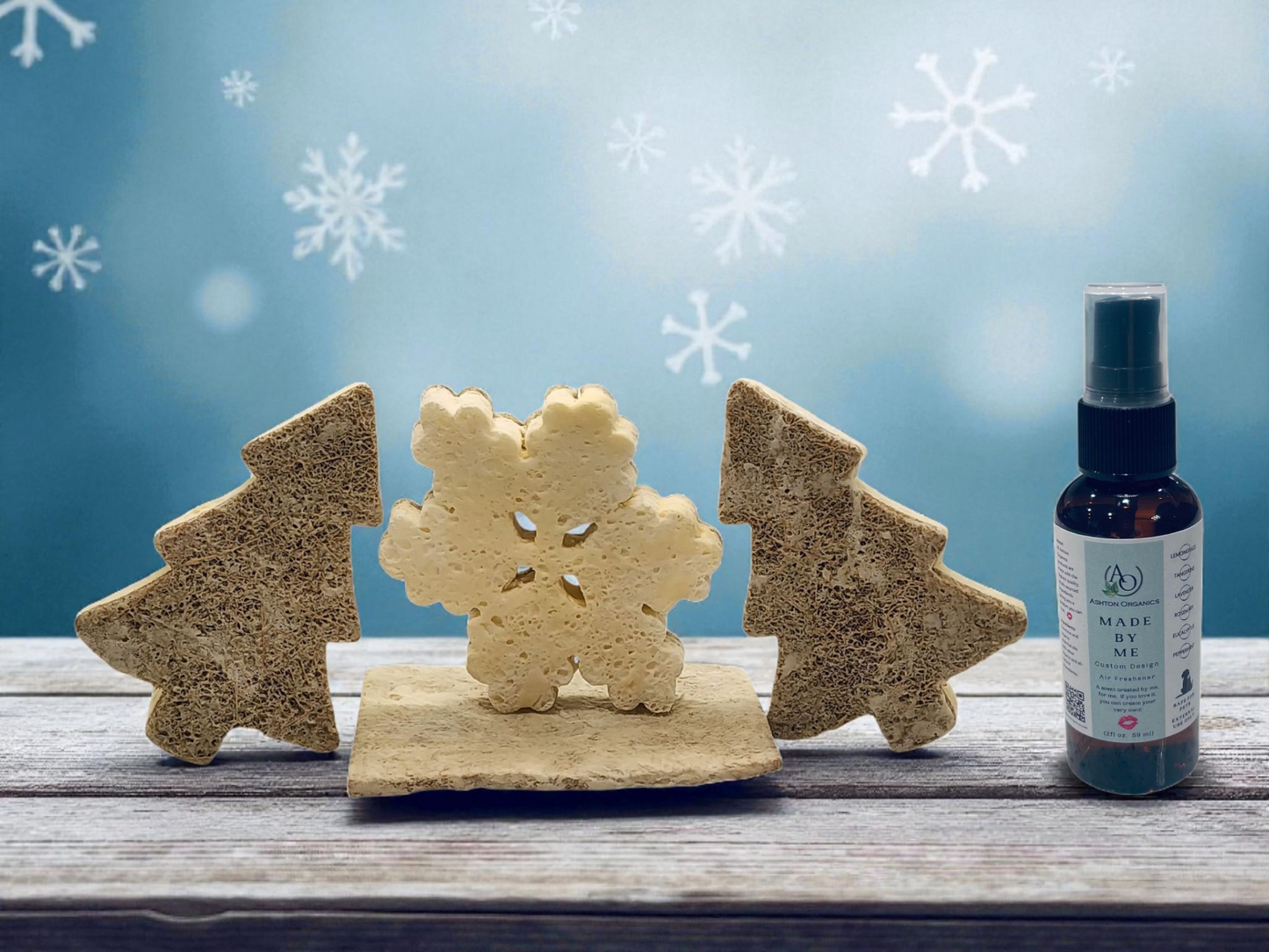 The Snowflake & Evergreen Goat Milk Sponge Bundle