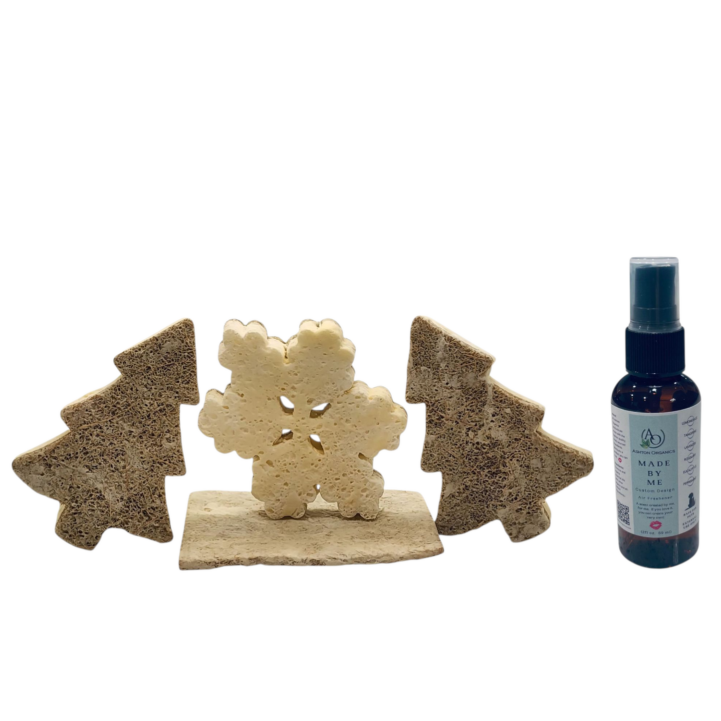 The Snowflake & Evergreen Goat Milk Sponge Bundle