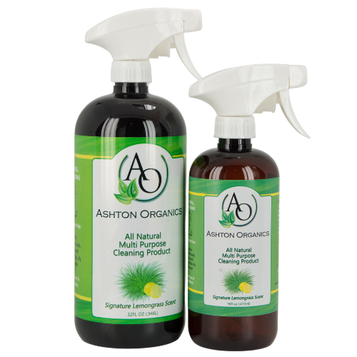 Lemongrass scented organic cleaning product, 32oz. and 16oz together