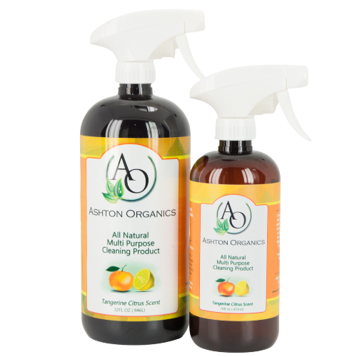 organic cleaning product, tangerine citrus scent with organic essential oils, 16oz. and 32 oz.